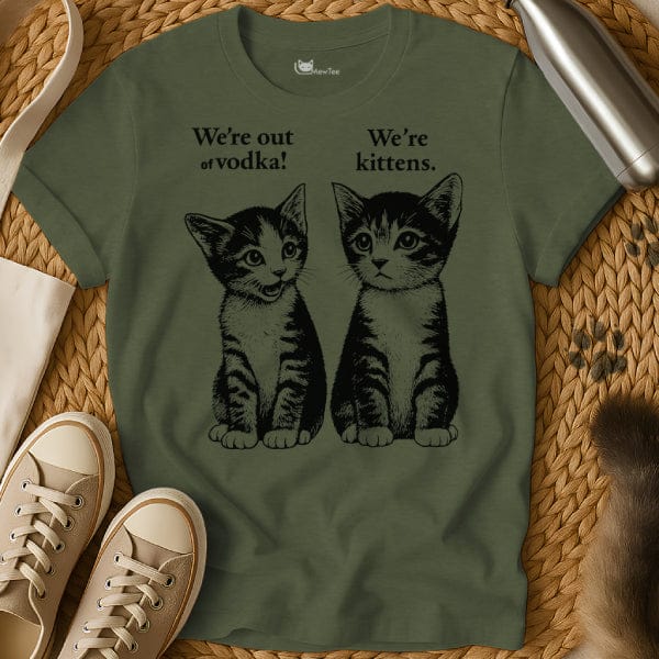 MewTee Military Green / S Kitten Vodka Shirt