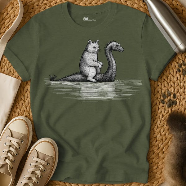 MewTee Military Green / S Loch Ness Monster T Shirt