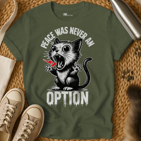 MewTee Military Green / S Peace Was Never an Option Tee