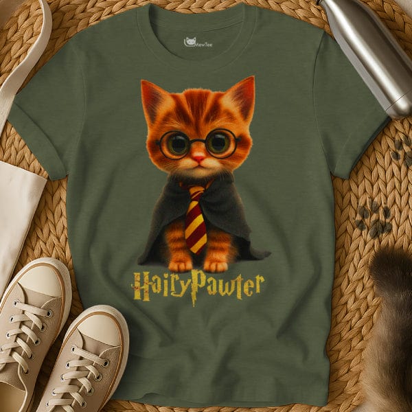 MewTee Military Green / S Potter Shirt | Cat Tee