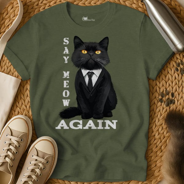 MewTee Military Green / S Pulp Fiction Shirt | Cat Tee