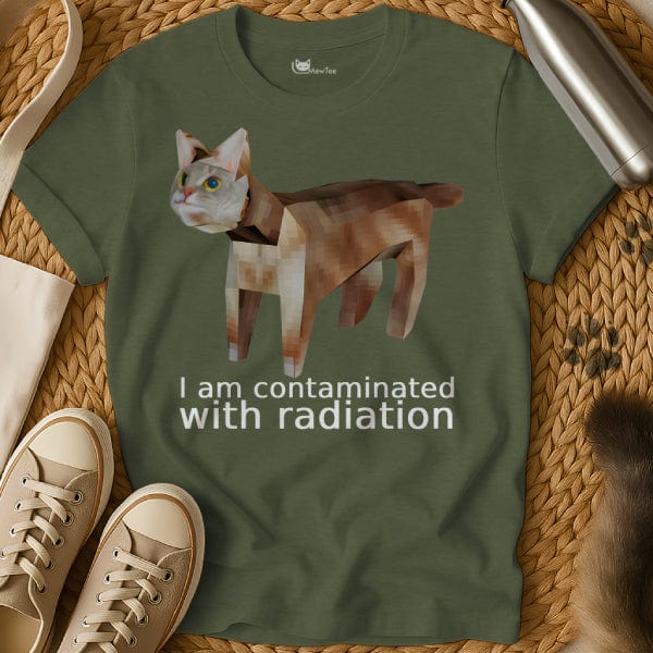 MewTee Military Green / S Radiation Shirt | Cat Tee