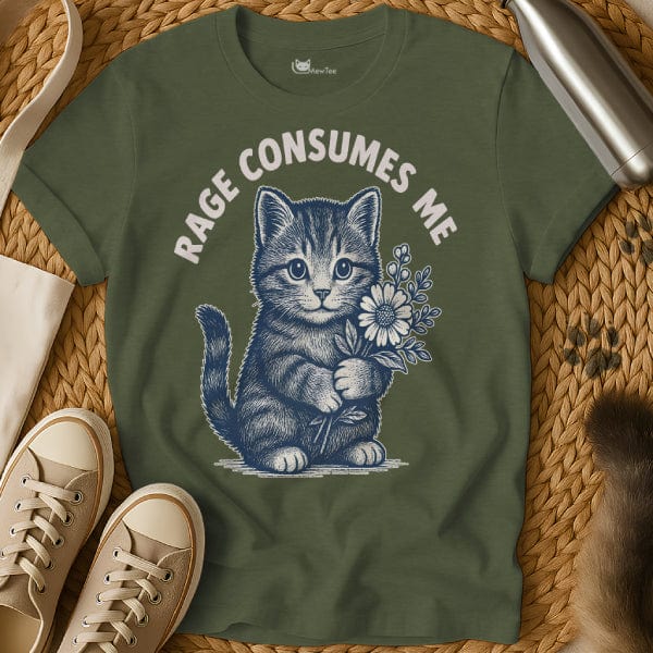 MewTee Military Green / S Rage Consumes Me T Shirt