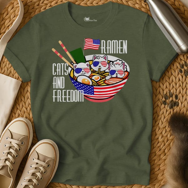 MewTee Military Green / S Ramen Shirt | Cat Tee