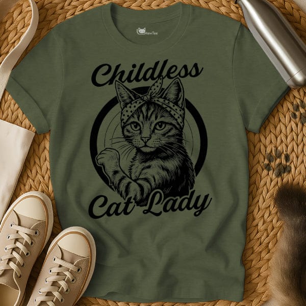 MewTee Military Green / S Rosie the Riveter Cat Shirt