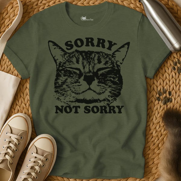 MewTee Military Green / S Sorry Not Sorry Shirt