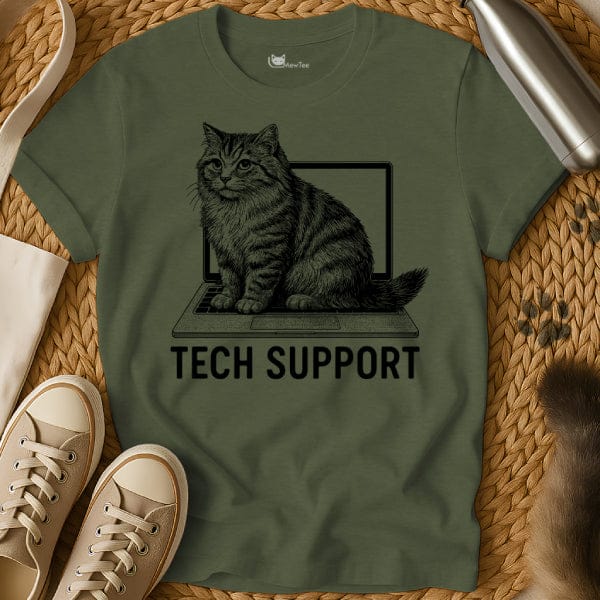 MewTee Military Green / S Tech Support Shirt