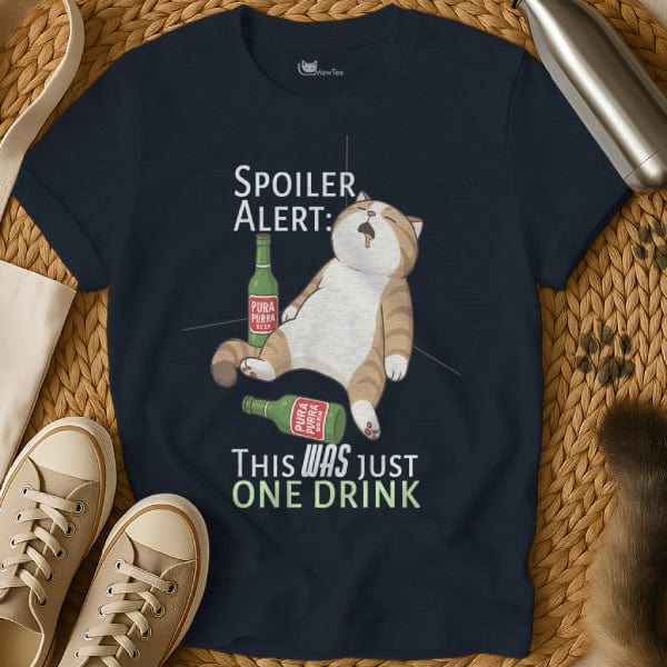 MewTee Navy / S Alcohol Shirt | Cat Tee