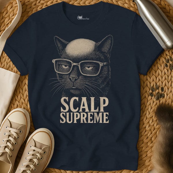 MewTee Navy / S Bald T Shirt