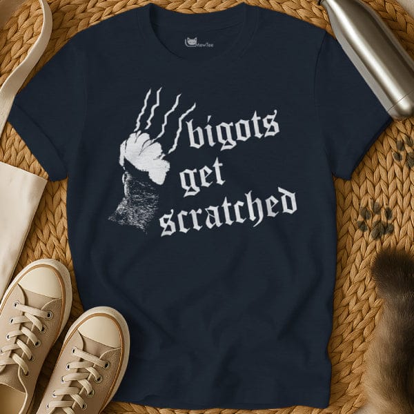 MewTee Navy / S Bigots Get Scratched Shirt