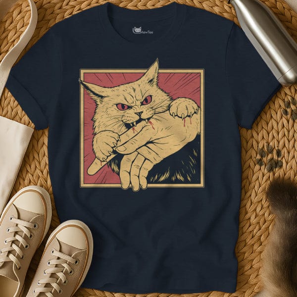 MewTee Navy / S Bite Shirt | Cat Tee