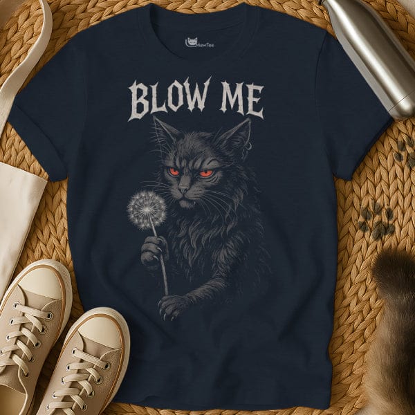 MewTee Navy / S Blow Me Shirt | Cat Tee