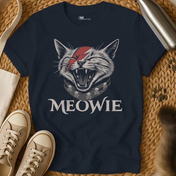 MewTee Navy / S Bowie Cat Shirt