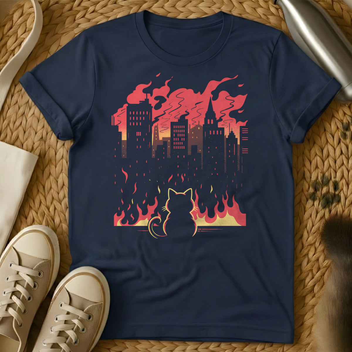 MewTee Navy / S Burn Shirt