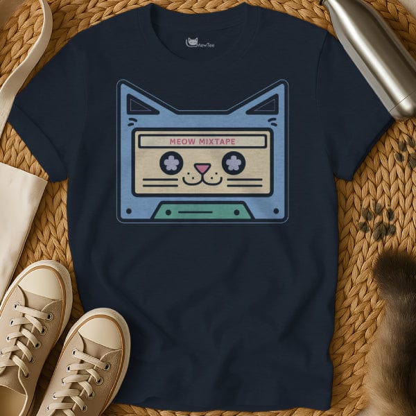 MewTee Navy / S Cassette T Shirt