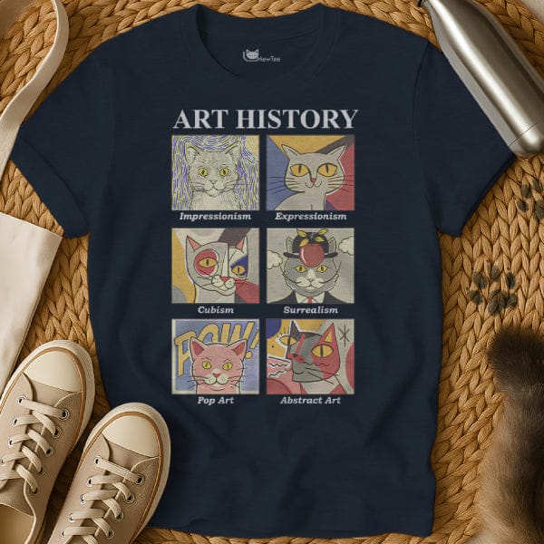 MewTee Navy / S Cat Art Shirt