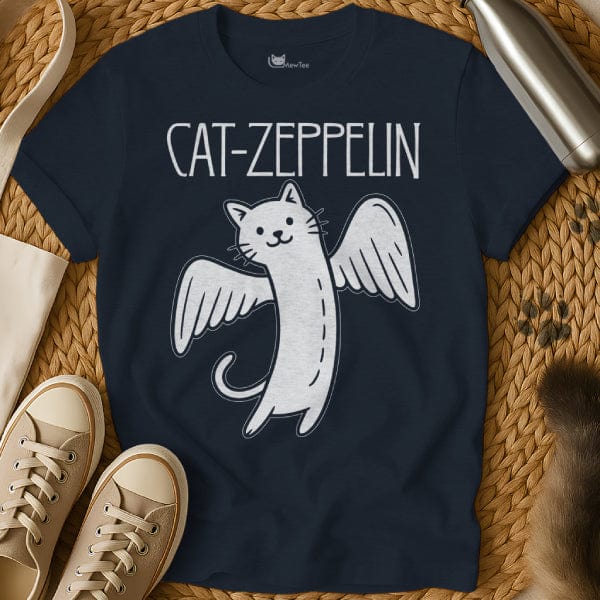 MewTee Navy / S Cat Zeppelin T Shirt