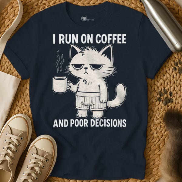MewTee Navy / S Coffee Shirt | Cat Tee