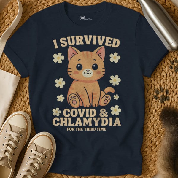 MewTee Navy / S Covid Survivor Shirt