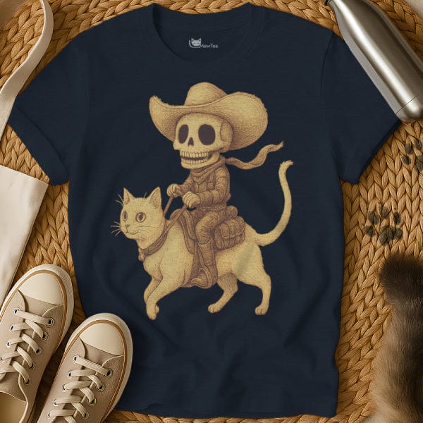 MewTee Navy / S Cowboy Cat Shirt | Cat Tee