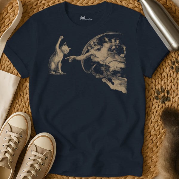 MewTee Navy / S Creation Of Adam Shirt | Cat Twist