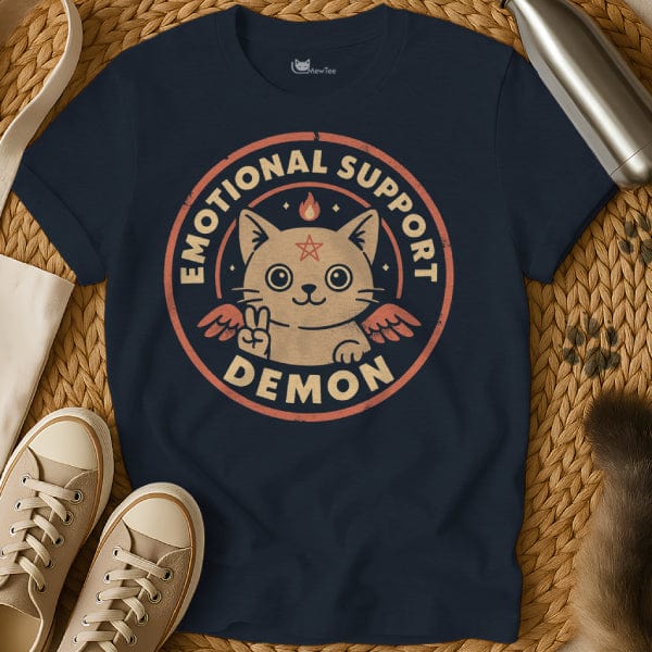 MewTee Navy / S Demon Cat Shirt | Cat Tee