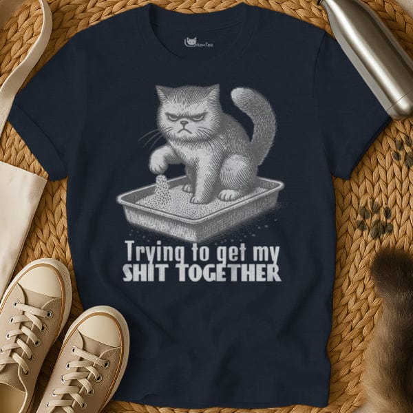MewTee Navy / S Get Shit Together | Cat Tee