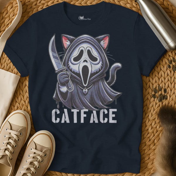 MewTee Navy / S Ghostface Shirt | Cat Tee