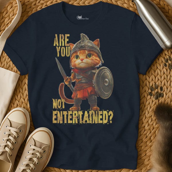 MewTee Navy / S Gladiator T Shirt | Cat Tee