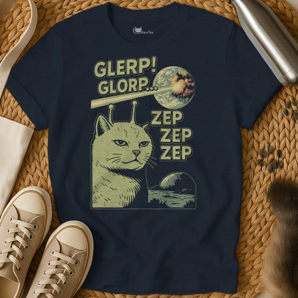 MewTee Navy / S Gleep Glorp Cat Tee
