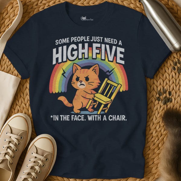 MewTee Navy / S High Five T Shirt