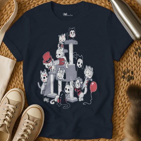 MewTee Navy / S Horror Cat Shirt | Cat Tee