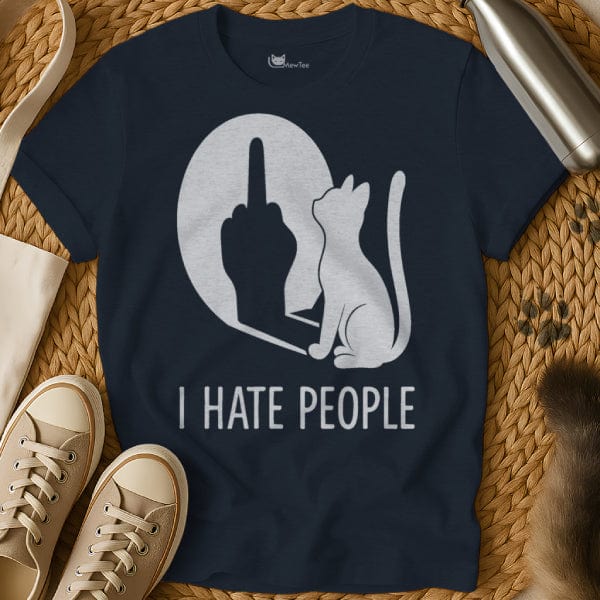 MewTee Navy / S I Hate People T Shirt | Cat Tee