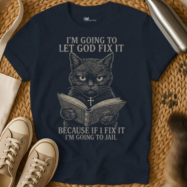 MewTee Navy / S Jesus Fix It Shirt