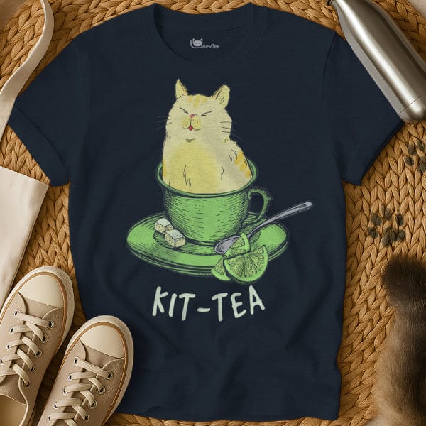 MewTee Navy / S Kit Tea Shirt | Cat Tee