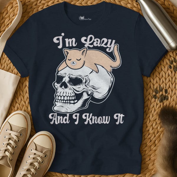 MewTee Navy / S Lazy Shirt | Cat Tee
