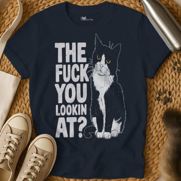 MewTee Navy / S Look At Me Shirt | Cat Tee