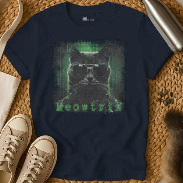 MewTee Navy / S Matrix T Shirt | Cat Tee