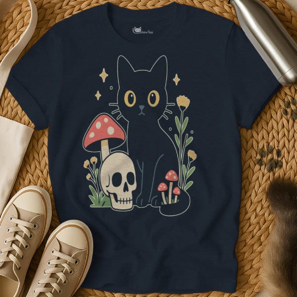 MewTee Navy / S Mushroom Shirt | Cat Tee