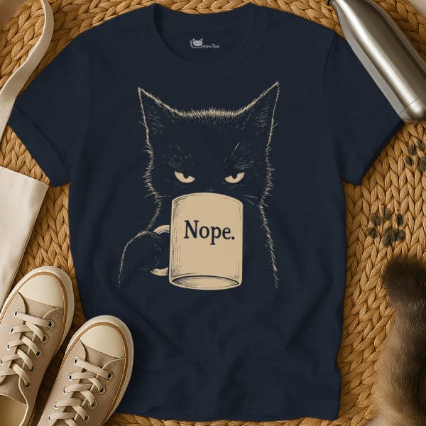 MewTee Navy / S Nope Cat Shirt