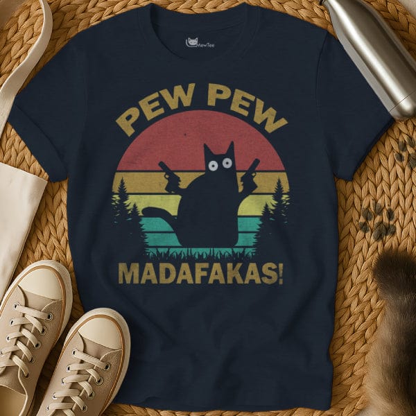 MewTee Navy / S Pew Pew Madafakas Shirt | Cat Tee