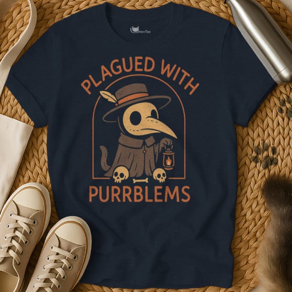 MewTee Navy / S Plague Doctor T Shirt | Cat Tee