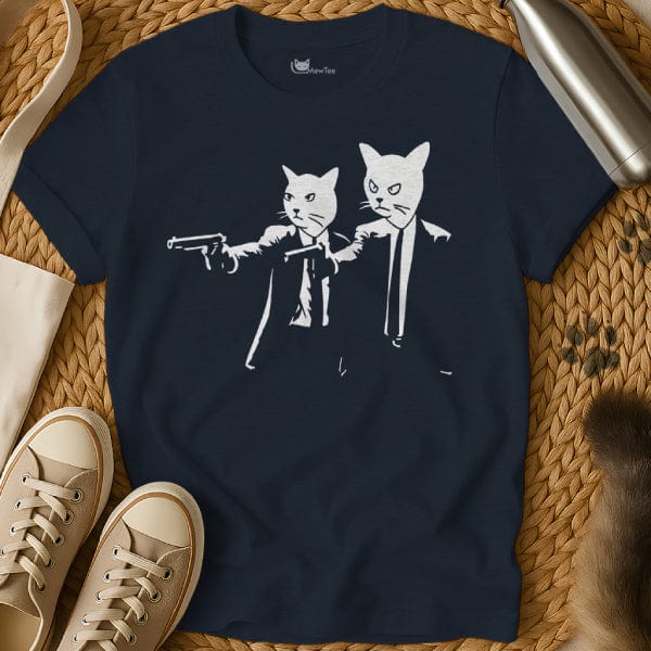 MewTee Navy / S Pulp Fiction Vincent and Jules T Shirt