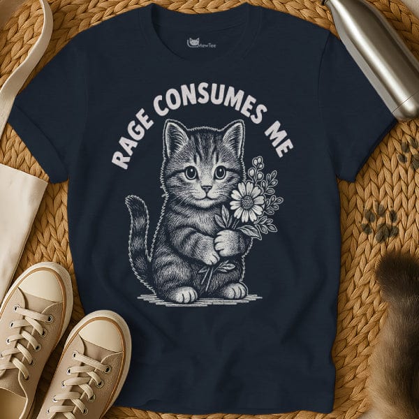 MewTee Navy / S Rage Consumes Me T Shirt