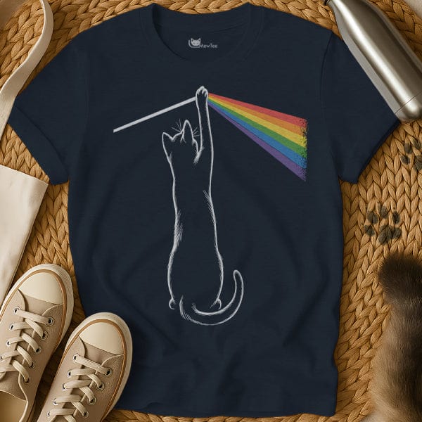 MewTee Navy / S Rainbow Shirt | Cat Tee