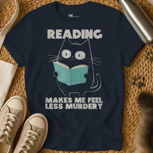 MewTee Navy / S Read Tee Shirt | Cat Tee