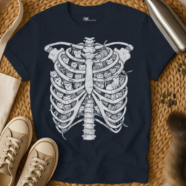 MewTee Navy / S Ribcage Shirt | Cat Tee