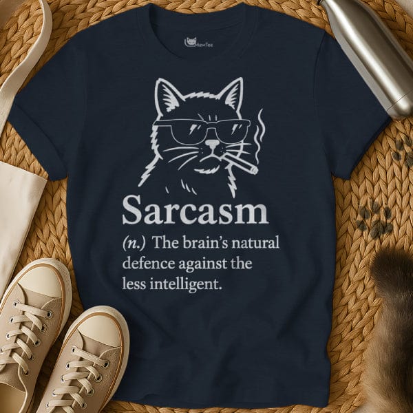 MewTee Navy / S Sarcasm Shirt | Cat Tee