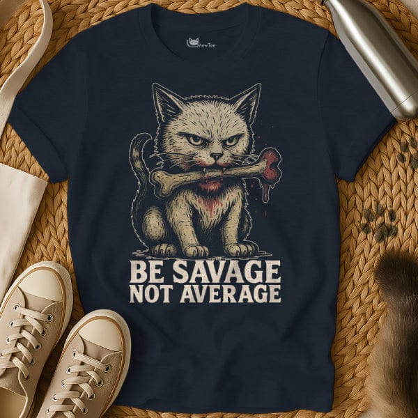 MewTee Navy / S Savage Shirt | Cat Tee