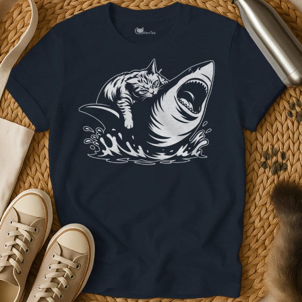 MewTee Navy / S Shark Cat Shirt